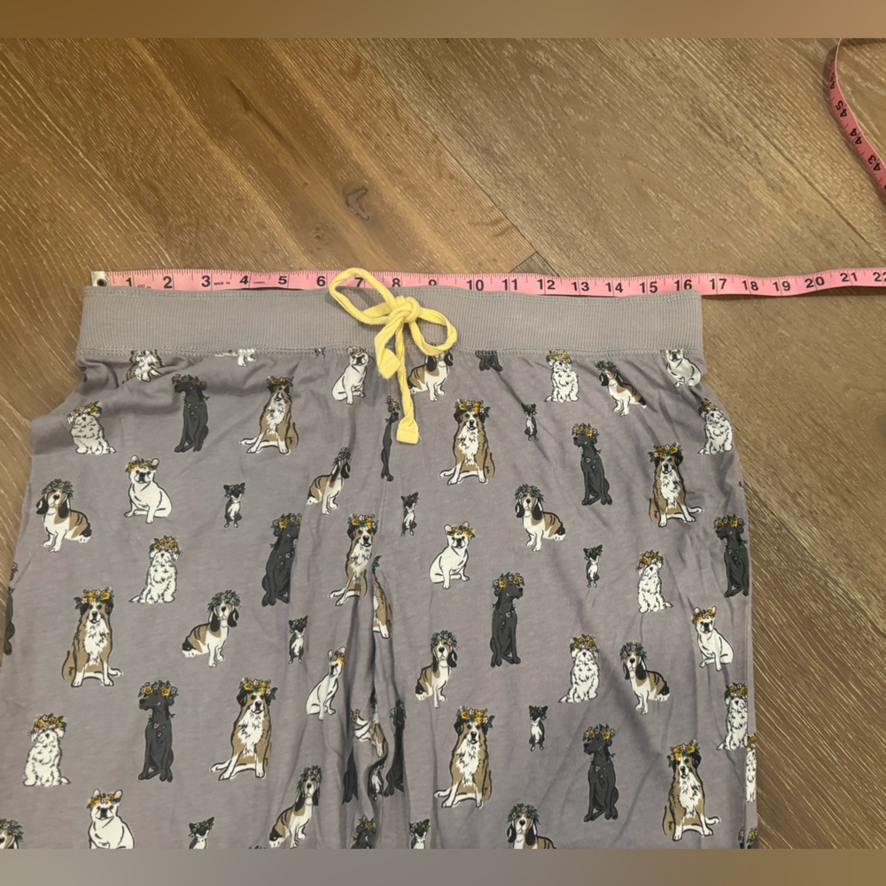 PJ Salvage Joggers Bottoms Gray with Dog Print - Picture 3 of 9